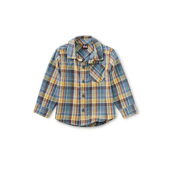 Tea Collection Other - NWOT Tea Collection Plaid Baby Shirt Huascaran Plaid Size 6-9 Months